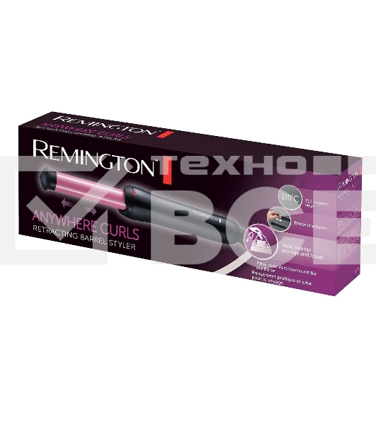 Щипцы для завивки волос Remington CI2725 Anywhere Curls черный, 25 мм, 210 °C, 1 режим