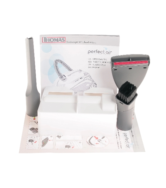 Пылесос Thomas AQUA-BOX Perfect Air Allergy Pure белый/синий, 325/1700 Вт, уборка сухая/сбор жидкости, пылесборник контейнер 2.6 л