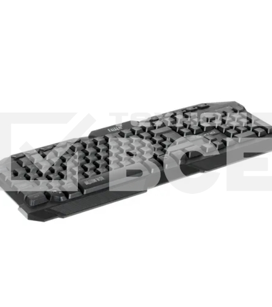 Клавиатура проводная игровая Qumo Fallen 2 K56, проводная, 104 + 10 клавиш мультимедиа, встроенные подсветки общая + кнопок 3 цвета