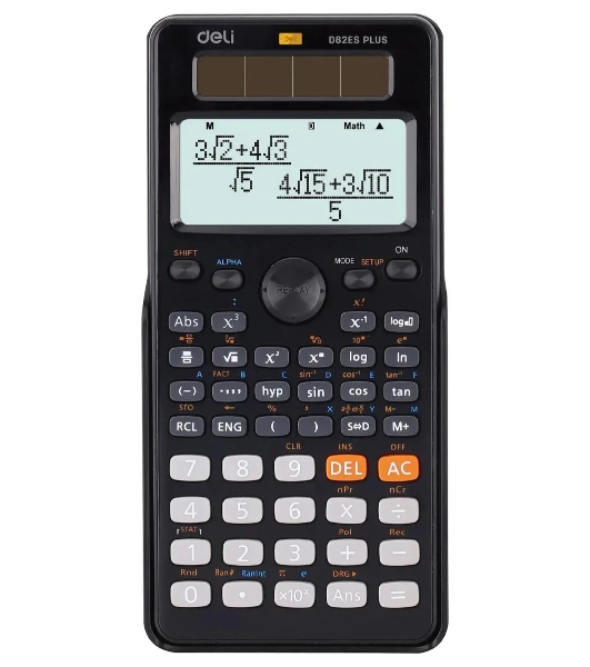 Калькулятор научный Deli ED82ES черный 10+2-разр.