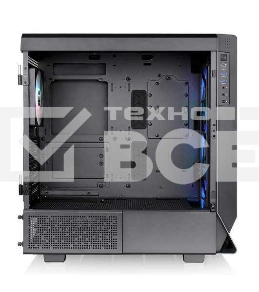 Компьютерный корпус Thermaltake Ceres 500 TG ARGB черный без БП ATX 4x140mm 2xUSB3.0 1xUSB3.1 audio bott PSU