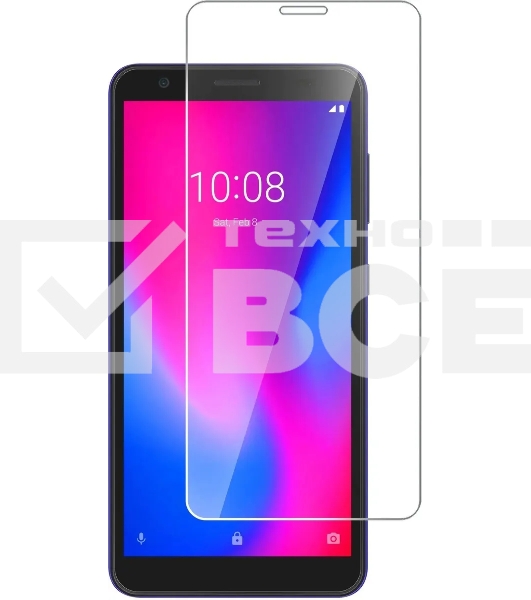 Защитное стекло для экрана BoraSCO Hybrid Glass для ZTE Blade A3 (2020) антиблик, 62.8 х 139 мм, 2.5D, прозрачный