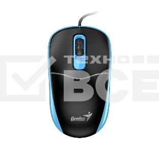 Мышь проводная Genius DX-111 черно-синий, 1200 dpi, USB, кнопки - 3