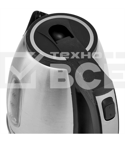 Чайник электрический DELTA DL-1114 нерж. с серым