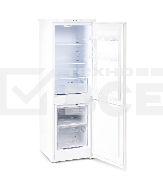 Холодильник Бирюса 418 белый двухкамерный 125/55л морозилка снизу