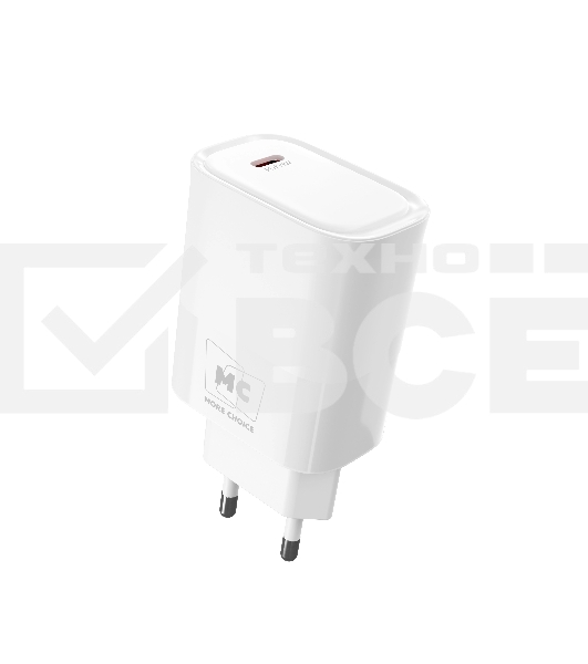 Сетевое зарядное устройство MORE CHOICE (4620202553522) NC68 1Type-C 3.0A PD 35W, белый