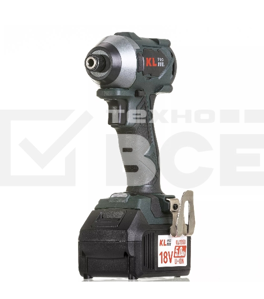 Профессиональный бесщеточный винтоверт аккумуляторный KLPRO KLDV18BH-50 (18В, Li-ion-2шт, 5.0А·ч, 220Нм, 2 скорости, подсветка,З/У,в кейсе)