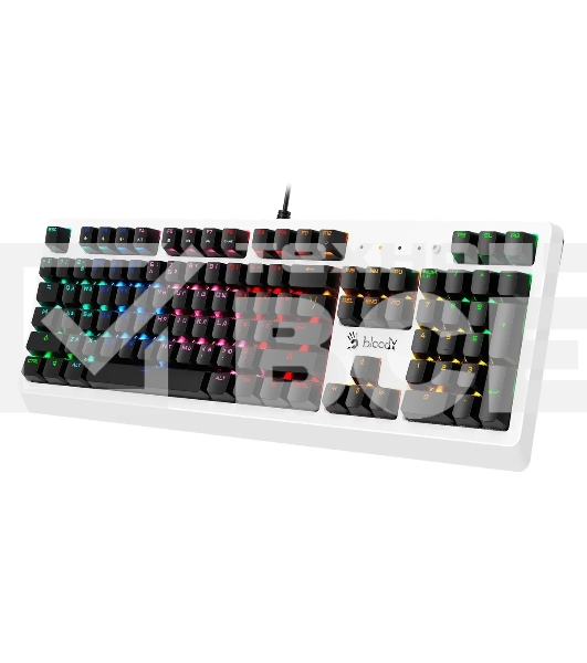 Клавиатура проводная A4Tech Bloody B810RC USB белый/черный