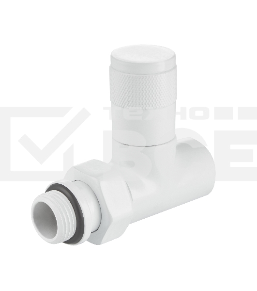 Набор дизайн-вентилей Royal Thermo PIANO, прямой (белый) 1/2