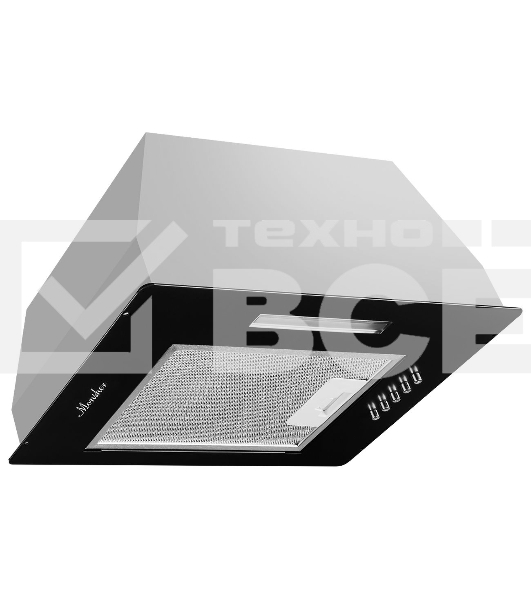 Вытяжка встраиваемая Monsher ANGERS 40 Noir черный, 40 см, 800 куб. м/ч, 45 дБ