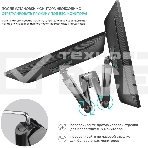 Кронштейн ONKRON G160 для монитора 13'-32' настольный, черный, фото6