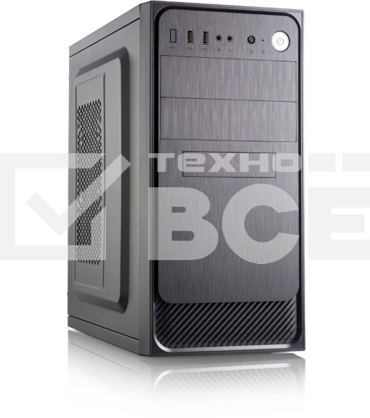 Компьютерный корпус с блоком питания 450Вт. Сase Forza mATX, 450W, 2xUSB 3.0, Black, w/o FAN, 12 см fan PSU, power cord