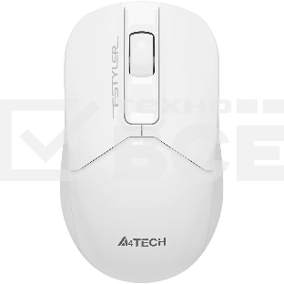 Мышь беспроводная A4Tech Fstyler FG12 белый, 1200 dpi, радиоканал, USB, кнопки - 3