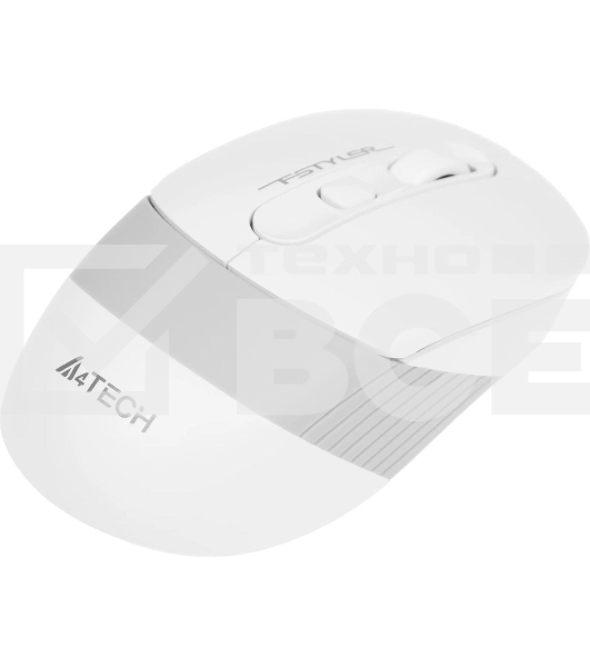 Мышь беспроводная A4Tech Fstyler FG10S белый/серый, 2000 dpi, радиоканал, USB, кнопки - 4