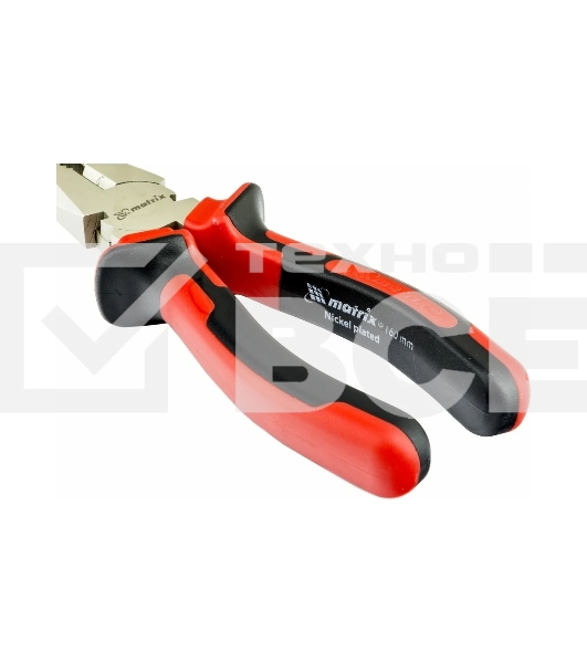 Плоскогубцы Matrix NICKEL 160 мм, никелированные, двухкомпонентные рукоятки