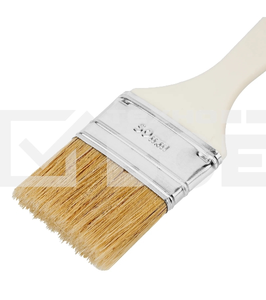 Кисть флейцевая Сибртех, 50, 8, натуральная щетина, пластиковая рукоятка, 10шт