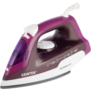 Утюг Centek CT-2348 фиолетовый, 1600 Вт, 20 г/мин, 80 г/мин, 200 мл