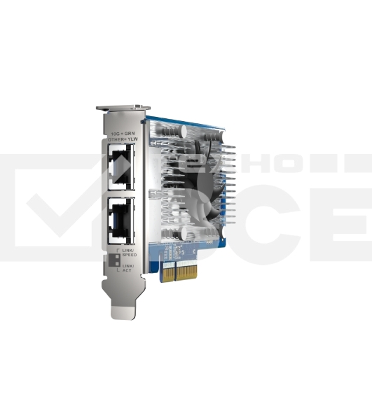Сетевая карта QNAP QXG-10G2T-X710 LAN Expansion Card, PCIe Gen 3, Two 10GbE (10G / 5G / 2.5G / 1G / 100M)) Ports with SR-IOV and iSCSI, Block-based, Supports Multiple Virtual Disk Modes