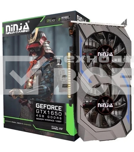 Видеокарта Sinotex Ninja GTX1650 NK165DF46F PCIE (896SP) 4G 128BIT GDDR6 (DVI/HDMI/DP)