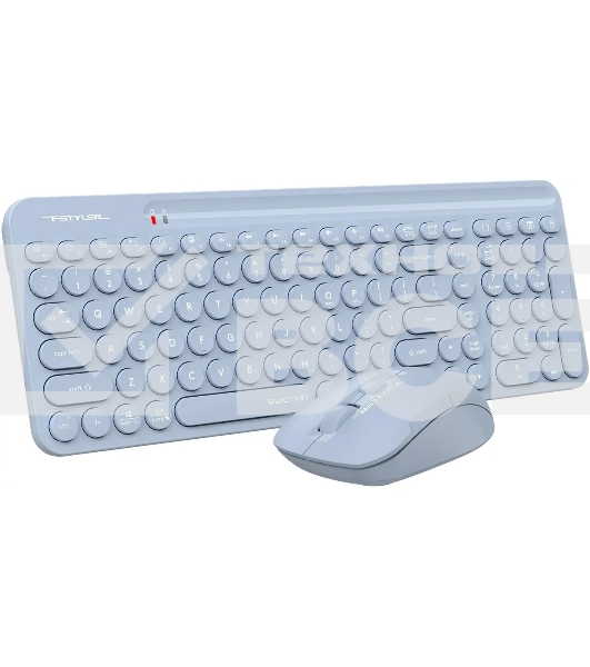 Клавиатура + мышь A4Tech Fstyler FG3300 Air2 клав:синий мышь:синий USB беспроводная slim Multimedia