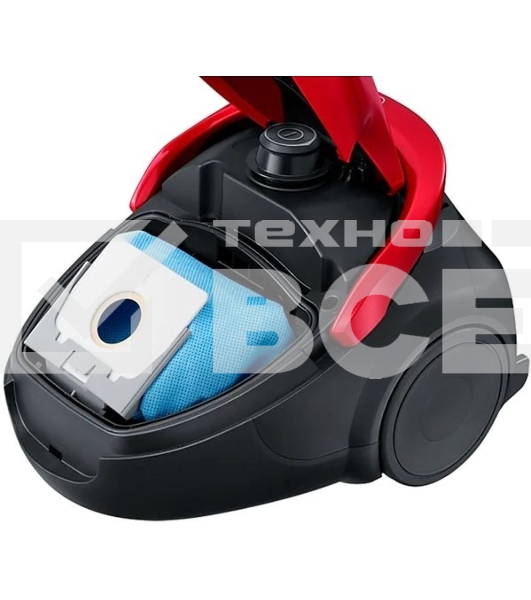 Пылесос Samsung VC20M253AWR красный, 460/2000 Вт, уборка сухая, пылесборник мешок, 2.5 л
