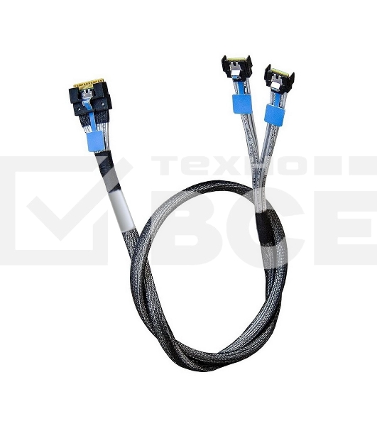 Кабель Amphenol RMC38-0824,, Slimline SAS x8 74P  -TO-  2x MCIO x4 38P  , 85 Ohm, L:80cm
