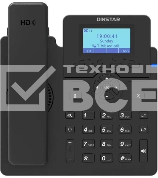 Телефон IP Dinstar C60U черный