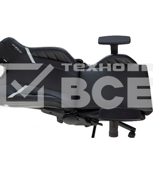 Кресло игровое Knight Thunder 5X черный эко.кожа крестов. металл