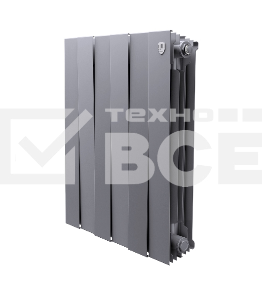 Радиатор биметаллический Royal Thermo PianoForte 500 серебристый - 6 секц.