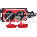 Колодка каучуковая ЭРА с/з 2 гн 16A IP44 красная (12/120/720), фото6