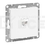 Механизм розетки RJ45 (cat5) EKF UP1-SOW-RJ45-5 белый Эпика, фото 1