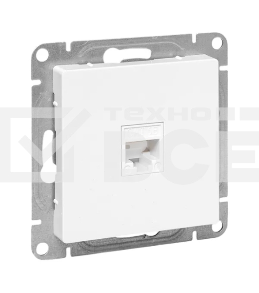 Механизм розетки RJ45 (cat5) EKF UP1-SOW-RJ45-5 белый Эпика