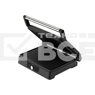 Гриль электрический Topdevice EG1/2200 Вт/0-240 °C/раскрытие на 180 °C/несъемные панели/черно-серебристый (TDSEG001_BK)
