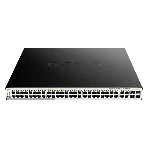Коммутатор D-Link DGS-1210-52MP/FL1A, 48×1 Гбит/с PoE+ + 4×1 Гбит/с Combo (RJ45/SFP), настраиваемый, фото 1