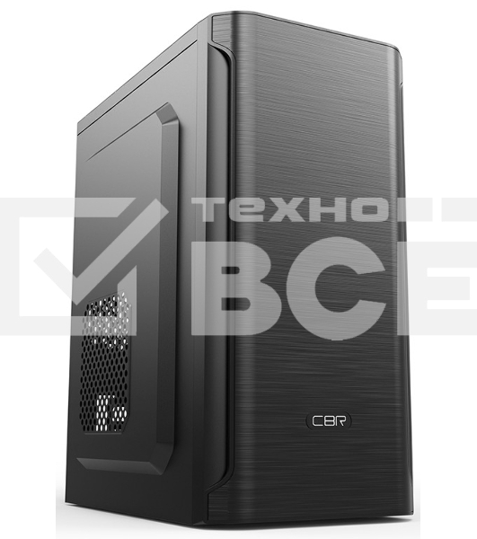 Компьютерный корпус CBR PCC-MATX-MX10-450W2 Компьютерный корпус mATX Minitower MX10, c БП PSU-ATX450-08EC (450W/80mm), 2*USB 2.0, HD Audio+Mic, Black