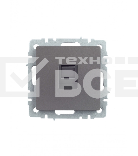 Розетка компьютерная IEK BRITE РК10-БрС RJ45 кат.5E сталь