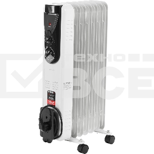 Масляный обогреватель Centek CT-6200 (7 секций) белый, 700/1000/1500 Вт, 15 м2, термостат