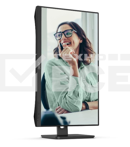 Монитор 27' AOC Q27P3CV IPS 2560x1440, 75 Гц, 4 мс, 16:9, 350 кд/м², 2xHDMI 1.4, DisplayPort 1.2, USB-концентратор (4x USB 3.0), 2.5 Gigabit Ethernet, встроенные динамики, черный
