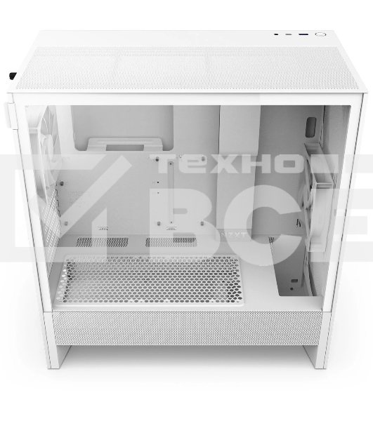 Компьютерный корпус без блока питания NZXT H5 Flow (2024), Midi-Tower, TG, 2x120мм, 1xUSB-A 3.2 + 1xUSB-C 3.2, E-ATX, ATX, mATX, mITX белый