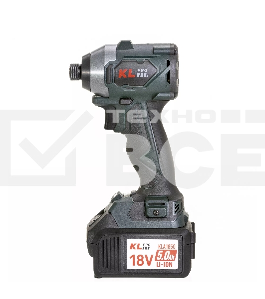 Профессиональный бесщеточный винтоверт аккумуляторный KLPRO KLDV18BH-50 (18В, Li-ion-2шт, 5.0А·ч, 220Нм, 2 скорости, подсветка,З/У,в кейсе)