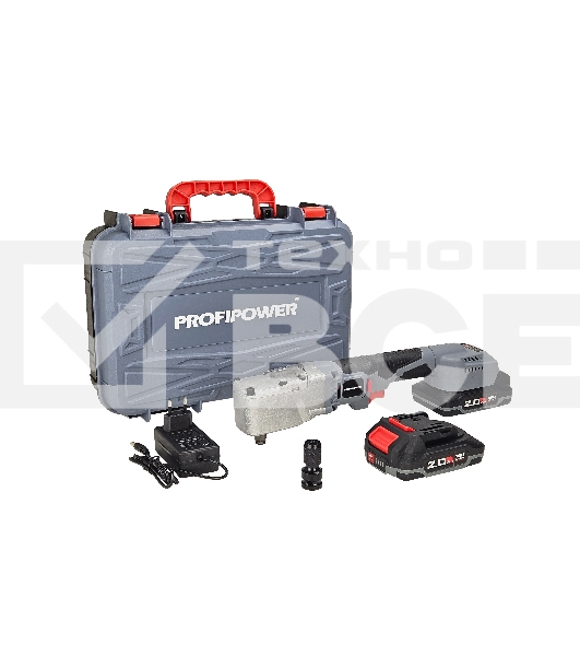 Гайковерт бесщеточный ProfiPower CNDTW-18B (Li-ion-2шт, 2.0А·ч, 440Нм, З/У, в коробке)
