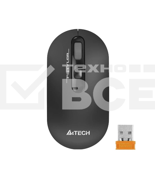 Мышь беспроводная A4Tech Fstyler FG20 серый, 2000 dpi, радиоканал, USB, кнопки - 4