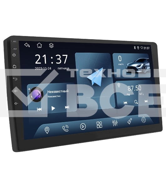 Автомагнитола ACV AD-9001 DSP, 2 DIN, 9', Android 13, Bluetooth, USB Type-A, AUX, GPS, 4G, CarPlay