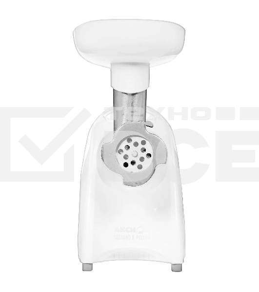 Мясорубка электрическая Аксион М41.02 белый, 1700 Вт, 2.0 кг/мин, реверс, защита от перегрузки, насадки - 8