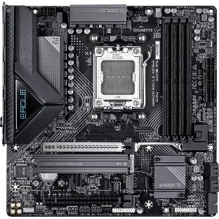 Материнская плата Gigabyte B850M EAGLE WIFI6E, AM5, AMD B850, 4xDDR5, 4xSATA, 2xM.2, 1xPCIe 5.0 x16, 1xPCIe 3.0 x16, 1xHDMI, 2xDP, 1x2.5Gb LAN, Wi-Fi 6E, Bluetooth 5.3, 1xUSB-C 10Gbps, 2xUSB-A 10Gbps, 2xUSB-A 5Gbps, 4xUSB-A 2.0, 1xPS/2, 3x3.5 мм, 7.1, mATX