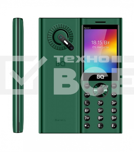 Мобильный телефон BQ 2458 Barrel L зеленый/черный