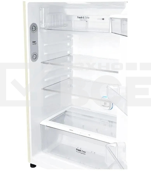 Холодильник LG GN-H702HEHL бежевый двухкамерный 376/155л морозилка сверху, Total No Frost