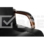 Кресло руководителя Бюрократ T-9933Walnut черный, эко.кожа, крестов. металл/дерево, фото8