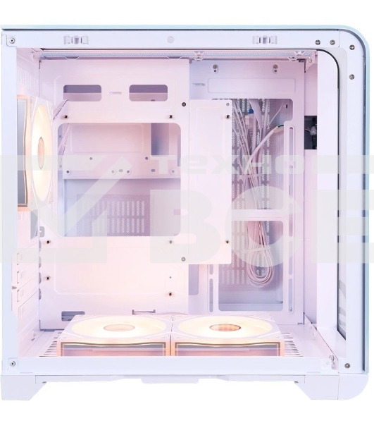 Компьютерный корпус 1STPLAYER RT5 ARGB белый, mATX, 3x120мм ARGB fans