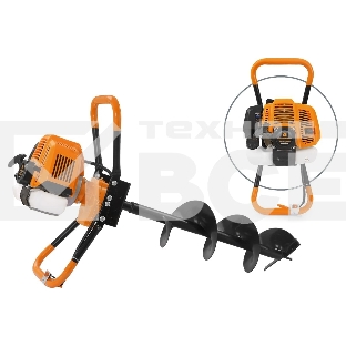 Мотобур Carver AG-43/000 бытовой 2-х такт. 1250Вт 1.7л.с. 43см3 6500об/мин (01.003.00038)